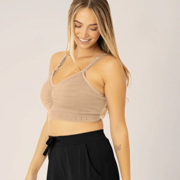 KINDRED BRAVELY Sublime Nursing and Pumping Bra 3-in-1 Beige Size Medium - Picture 2 of 13